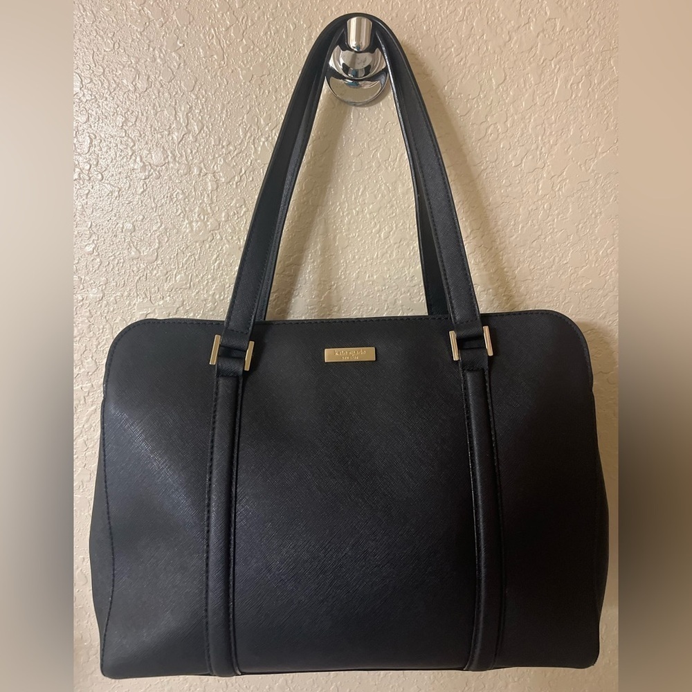Kate Spade Newbury Lane Miles Black Saffiano Leather Tote Shoulder Bag